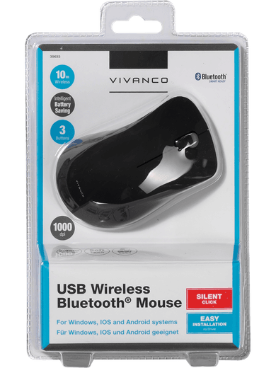 Vivanco Bluetooth-Maus (schwarz)